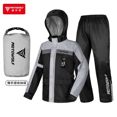 China Motowolf Breathable Comfortable Waterproof Raincoat Motorcycle Raincoat Jacket for sale