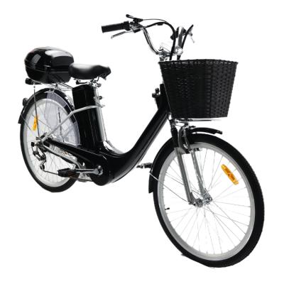 China Fashionable Modern Powerful Electric Motor Kit Led Bicycle e Bike Electric Bike With Basket for sale