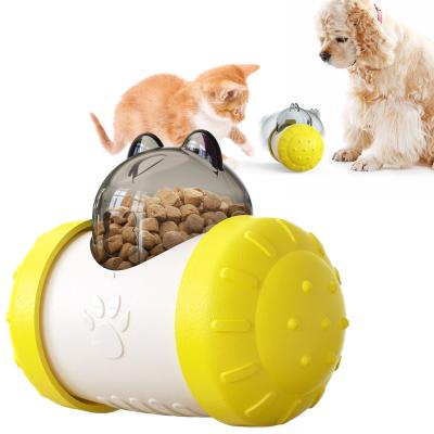 China Amazon Hot Wholesale Automatic Pet Food Bowl Automatic Vibration Feeder Pulley Balance Feeding Toy for sale