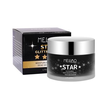 China Custom Moisturizer Skin Cleansing Black Star Glitter Face Mask Beauty For Blackhead Pores for sale