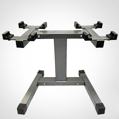 China Durable Adjustable Squat Rack Weight Lifting Dumbbell Rack Dumbbell Set Adjustable Barbell with Rack for sale