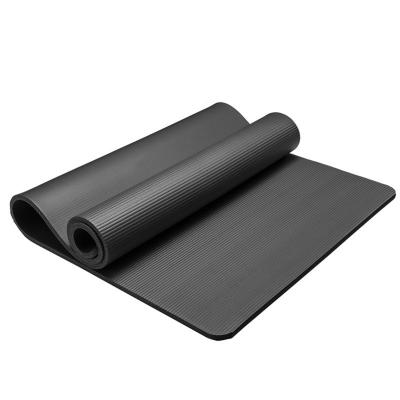 China Non-slip Custom cheap 10mm 1 cm black organic exercise nbr yoga mat for sale