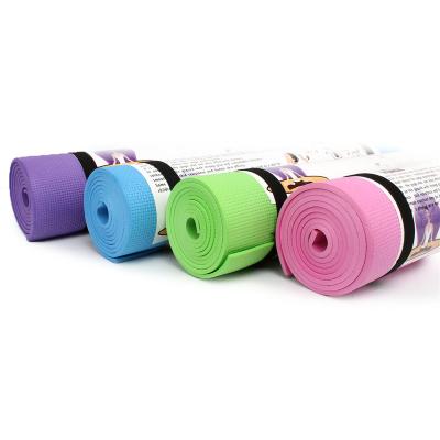 China Customizable Eco Sports PVC Yoga Mat 4mm 6mm 8mm Supplier High Density PVC Foam Non-slip With Bag for sale