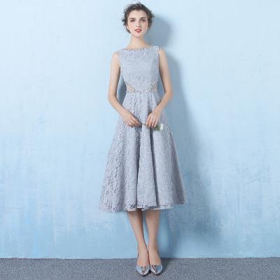 China Antistatic shorts? Even formal dress women 2021? Sleeveless Lace Mini Flare Party Dresses for sale