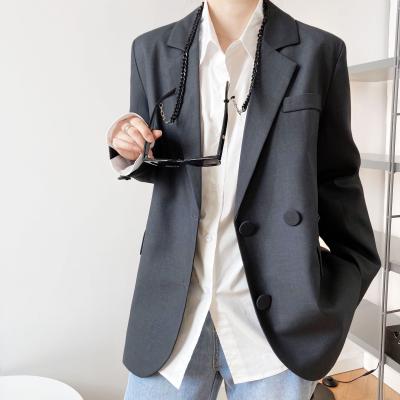 China 2021 Women's Breathable Fashion Clothes Casual Lady Single Breasted Blazer Office Jacket With Pockets for sale