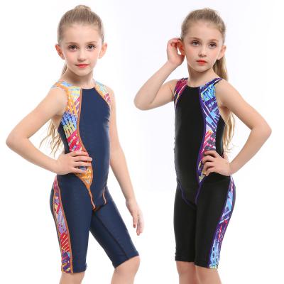 China Antibacterial Kids Store Custom Cute Little Girls Swimwear Kids One Piece Swimsuits Juniors Pants Fifth Swims Training Swimsuits for sale