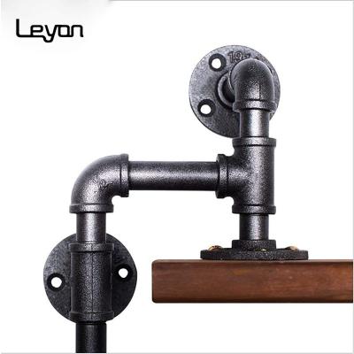 China Home Decoration Pipe Fitting Supplies Easy-to-Assemble Carbon Steel Shelf Screw Nipples Pipe Fittings for sale