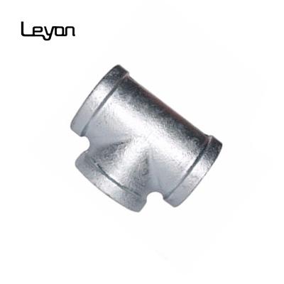 China Steam Galvanized Pipe Fittings 3 Banded Pipe Fitting Tee 1/2