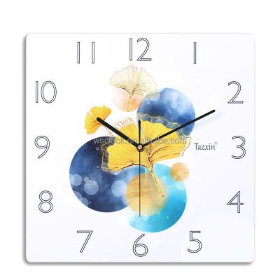 China 2021 Factory Price Fashion CREATIVE Square Shape Sublimation MDF Wall Clock for sale