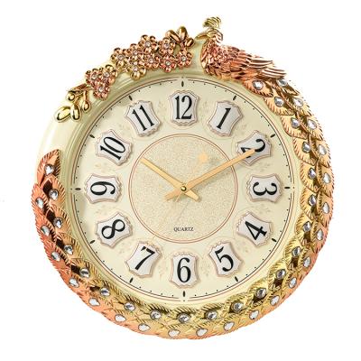 China New Peacock Gift Promotion Home Wall Clocks Classic/Postmodern Modern Decorative Decor Wall Clocks Large for sale