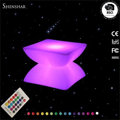 China Colorful led tisch rgb color remote control glowing furniture set illuminated led event tables for sale