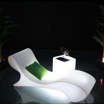 China Bar New LED Plastic Table Lounger, LED Light Deck Chair, Bistro Plastic Chair for sale