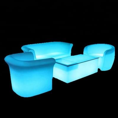 China Luxury Modern Design L Shape Bar Table Fashion Led Bar Sofa, Led Bar Chair, Led Sofa Chair for sale