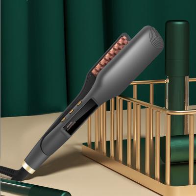 China 2021 Newest Adjustable Safety Hair Straightener 360 Swivel Power Cable Steam Hair Straightener Brush for sale