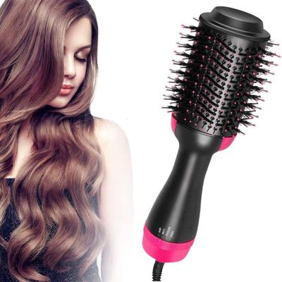 China Newest Jet Black Korean Technology Ionic Ironic Hair Straightener With Brush Hair Dryer for sale