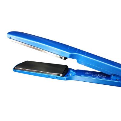 China Portable rechargeable factory price unite flat iron hair straightener v&g hair straightener and curler lcd blue hair for sale