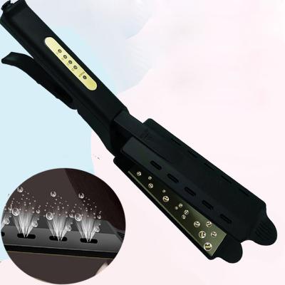 China 2021 New Safety Corn Fluffy Corn Thermostat Perm Steam Hole Electric Hair Straightener for sale