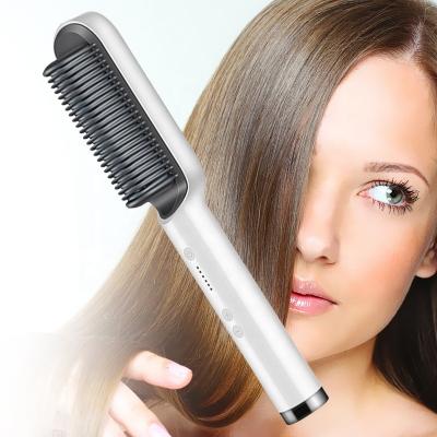 China LCD Temperature Display Wholesale Price Comb High Heat Straightener Small Pressing Electric Hot Comb Electric Hair Straightener for sale