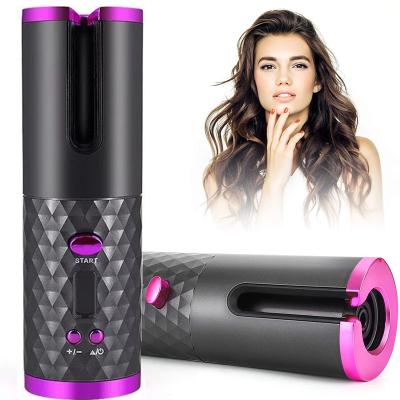 China Automatic Curling Ce Approved USB Rechargeable Wireless Automatic Hair Curler For Portable Automatic Magic Hair Curler for sale