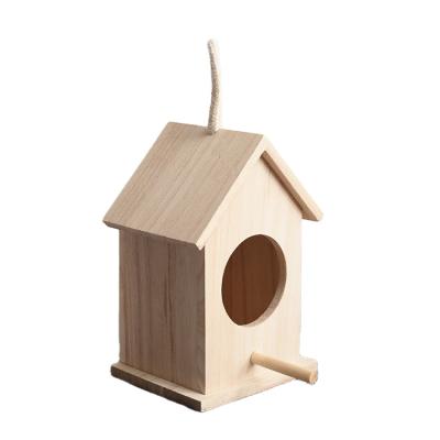 China Factory Wholesale Price Wooden Outside Nesting Garden Outdoor Decoration Wooden Bird House for sale