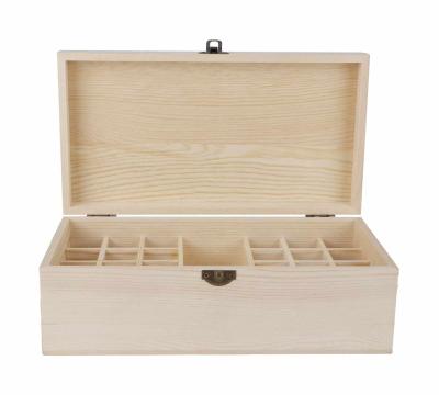 China Wholesale Unfinished Natural Wooden Essential Oil Plant Storage Display Box for sale