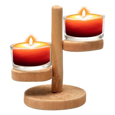 China Hot Selling Home Manufacturer Factory Wooden Candle Holder Vintage Decoration Vintage Candle Holders for sale