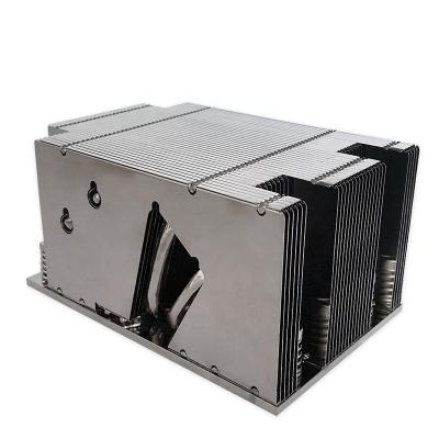 China EPYC SP3 TR4 Aluminum Server 2U CPU Cooler with 4 Heatpipes Industrial Computer Computer Copper Heatsink for sale