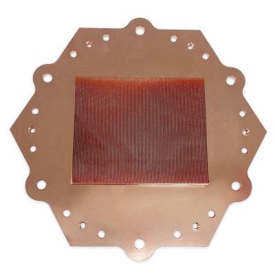 China Customized High Power Water Cooling Skiving Copper CNC CPU Industry Cooling Block for sale