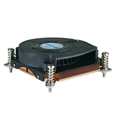 China Top Selling Computer Case Intel Processor Copper Skirting Standard 1U LGA1155 Heatsink With Blow Fan for sale