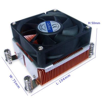 China Narrow Computer Case LGA2011 Industrial Computer CPU Chip LED Copper Cooling Heatsink for sale