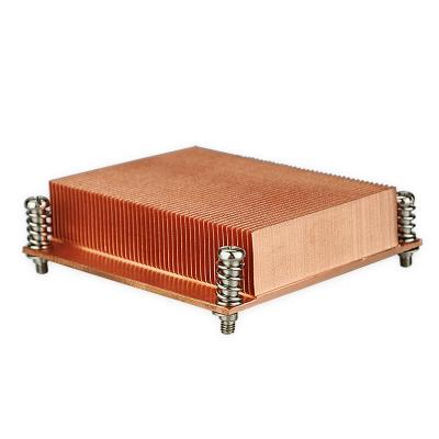 China 2011 Industrial Computer Control CPU 1u Dissipation Server Heat Sink Thermal Pure Copper Skiving Coonong for sale