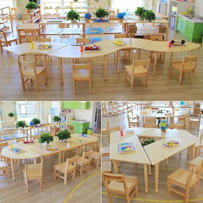 China XIHA Modern Baby Toddler Kids Wooden Tables Kids Learning Desk Children Study Chair Set School Children Table And Furniture Sets for sale