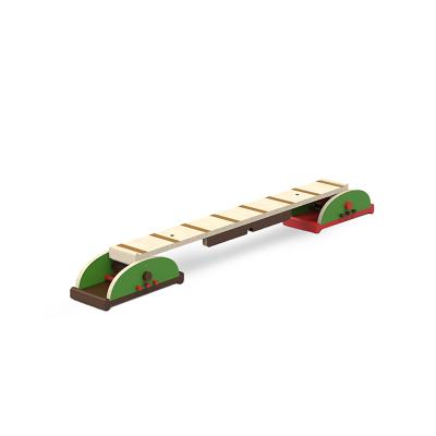 China Kids Learning Playing XIHA Montessori Furniture Kids Balance Beam Wooden Balance Beam For Kids Progression Stones Wooden Balance Beam Board Gift for sale