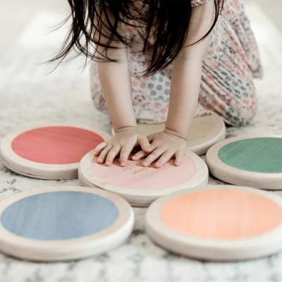 China Eco-friengly Montessori Toy Balance Wooden Stepping Stone for Toddler Kids School Baby Crib Furniture Sets Kids Wooden Toys for sale