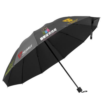 China Sun Protection UV50+ Wholesale manual 12 ribs advertising compact travel portable custom print rain folding umbrella with logo for sale