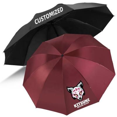 China American Style Factory Wholesale Manual Umbrella 24 inch 10 ribs Golf Umbrella Custom Logo for sale