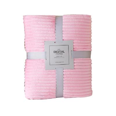 China Wholesale Cheap Warm Solid Throw Blanket Anti-static Anti-static Microfiber Fleece Flannel Coral Blankets For Kids Baby for sale