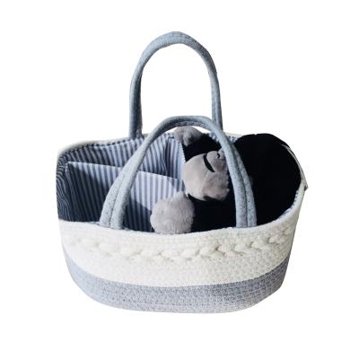 China Cheap Natural White Multifunctional Nordic Multifunctional Cotton Household Pantry Household Cotton Rope Woven Kids Storage Baskets Purpose Large for sale