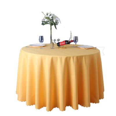 China Solid Color Gold Wedding Christmas Party Hotel Waterproof Elegant Dinner and Restaurants Luxury Fancy Round Purchasing Shiny Turkish Tablecloth for sale