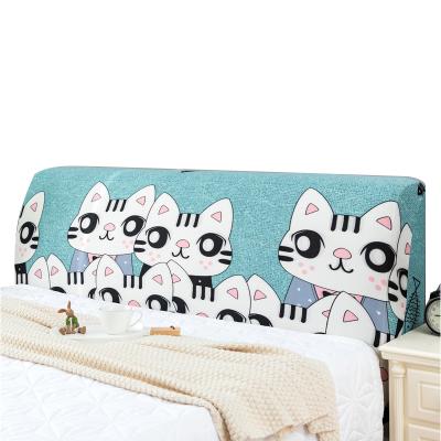 China Eco-friendly Household Decoration Floral Printed Universal Magical High Stretching Elastic Washable Durable Headboard Cover Slipcover for sale