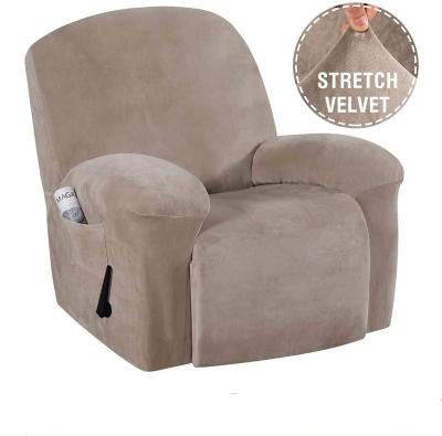 China Hot Selling Elastic Breathable Comfort Stretch Recliner Covers Luxury Recliner Covers Velvet 1 Seat Recliner Sofa Cover for sale