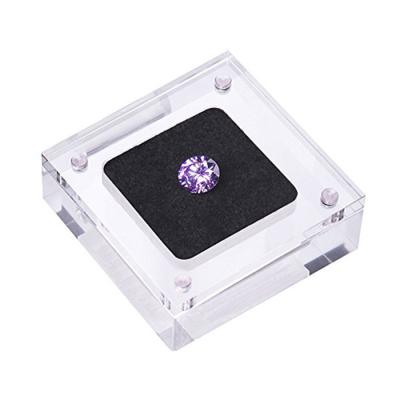 China Eco-friendly Small Loose Acrylic Diamond And Gemstone Display Box Display Storage Container With Magnetic Lid for sale