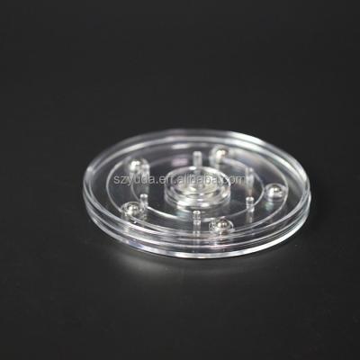 China Eco-friendly 3cm 6 inch Clear Round Acrylic Rotary Table Turntable Round Dish Display Plastic Circular Case for sale