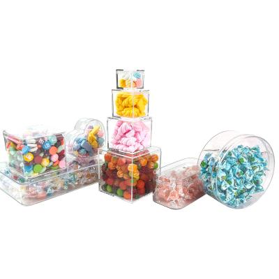 China Square 2mm clear organic glass acrylic box ultra thin recyclable with lid for candy pill and tiny jewelry for sale