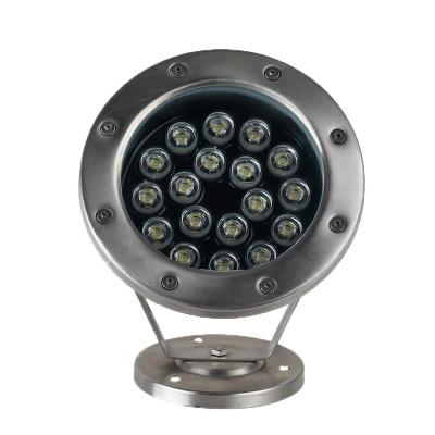 China Low pressure12v 24V 18W RGB Flood Light Spotlight Swimming Pool Pond Light Hotel IP68 Color Changing Led Underwater Light Low Voltage for sale