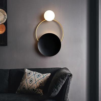 China European style indoor and outdoor popular tempered glass cob decorative wall lamp for sale