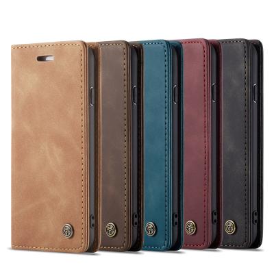 China Luxury Retro Leather+Se 2020 iPhone 13 Flip Wallet Leather Case For TPU+PC Cover 12 Mini 11 Pro XR XS 8 7 6 6s Max Plus 5 5s Magnetic Card Book Phone Cover for sale