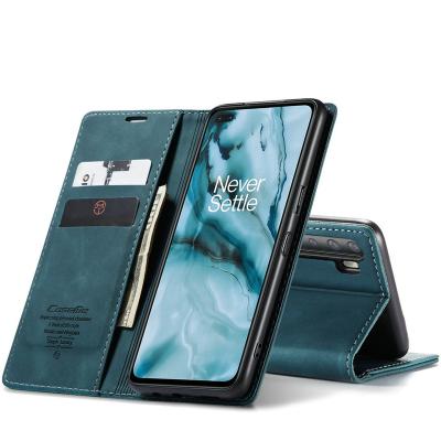 China Luxury Retro CaseMe PU Leather For Oneplus Nord 6t Magnetic Flip Case Slim TPU Cover Wallet Case For iPhone 12 Pro Case for sale