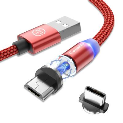 China 2019 Popular Products Magnetic Charging Cable Strong Magnetic Charging Cable For Type-C USB Cable LED Light Micro USB iPhone Fast Charging Cable for sale