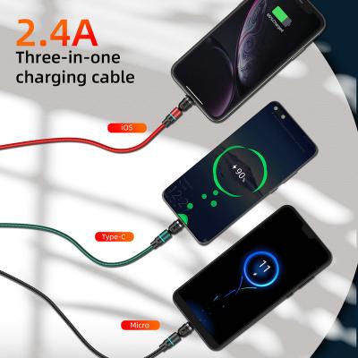 China CaseMe Mobile Phone LED Magnetic USB Cable Fast Charging Type C Cable Magnet Charger Data Charge Micro USB Cable Mobile Phone Cord for sale